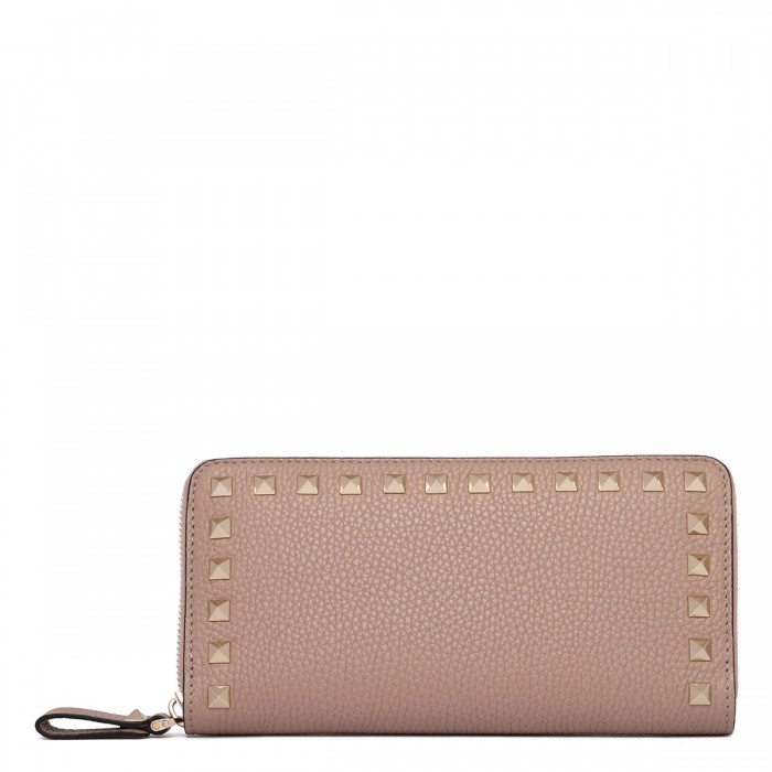 Rockstud zip around wallet