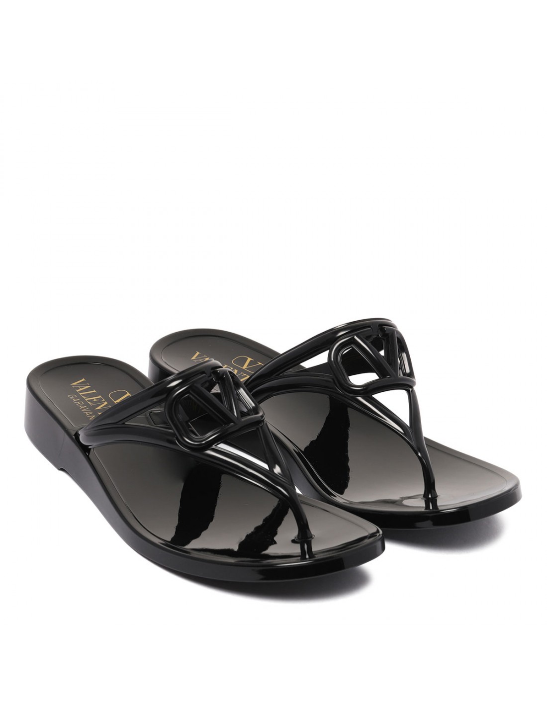 VLogo rubber thong sandals