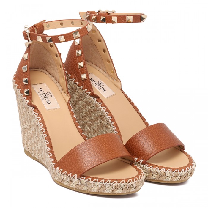 Rockstud wedge espadrillas sandals