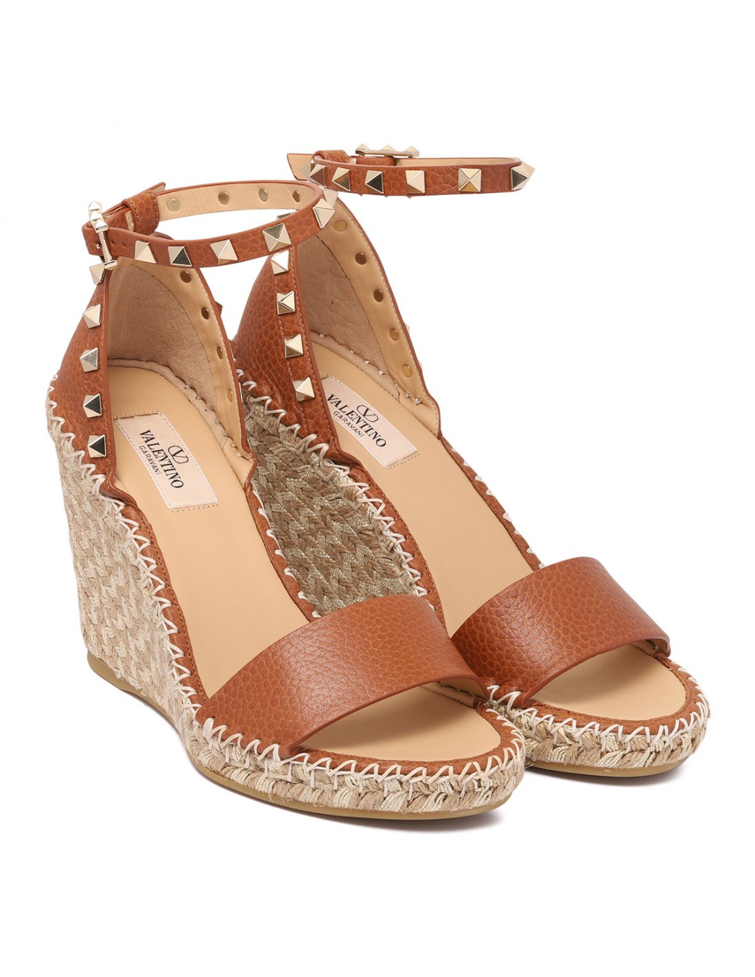 Rockstud wedge espadrillas sandals