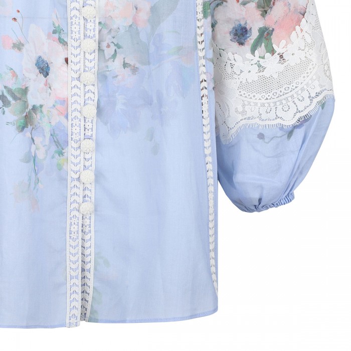 Everley lace trim blouse