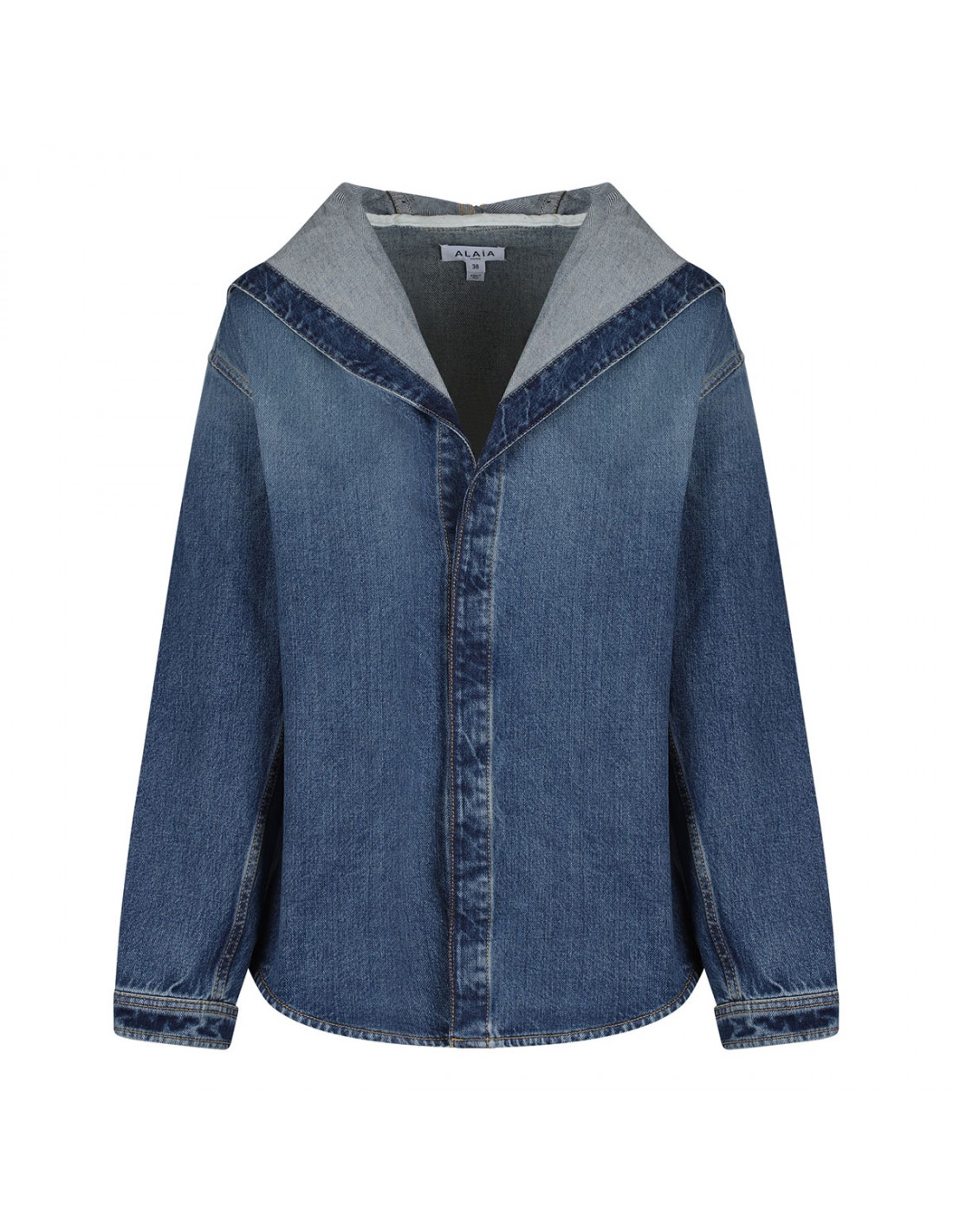 Hooded denim shirt