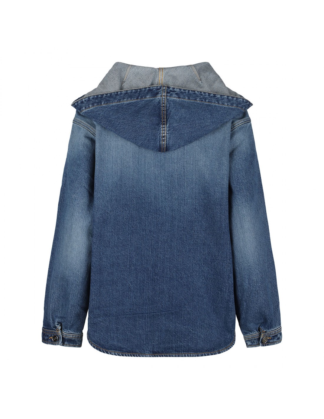 Hooded denim shirt