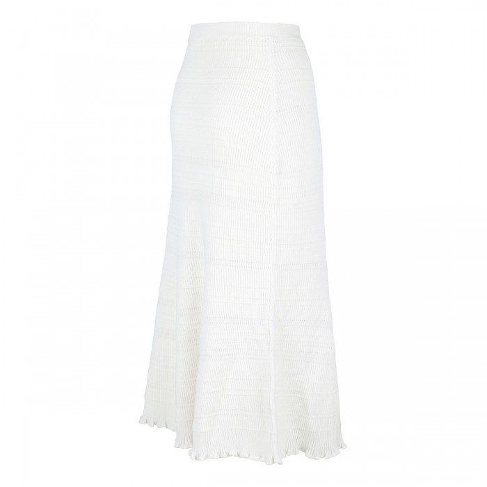 Knit cotton midi skirt