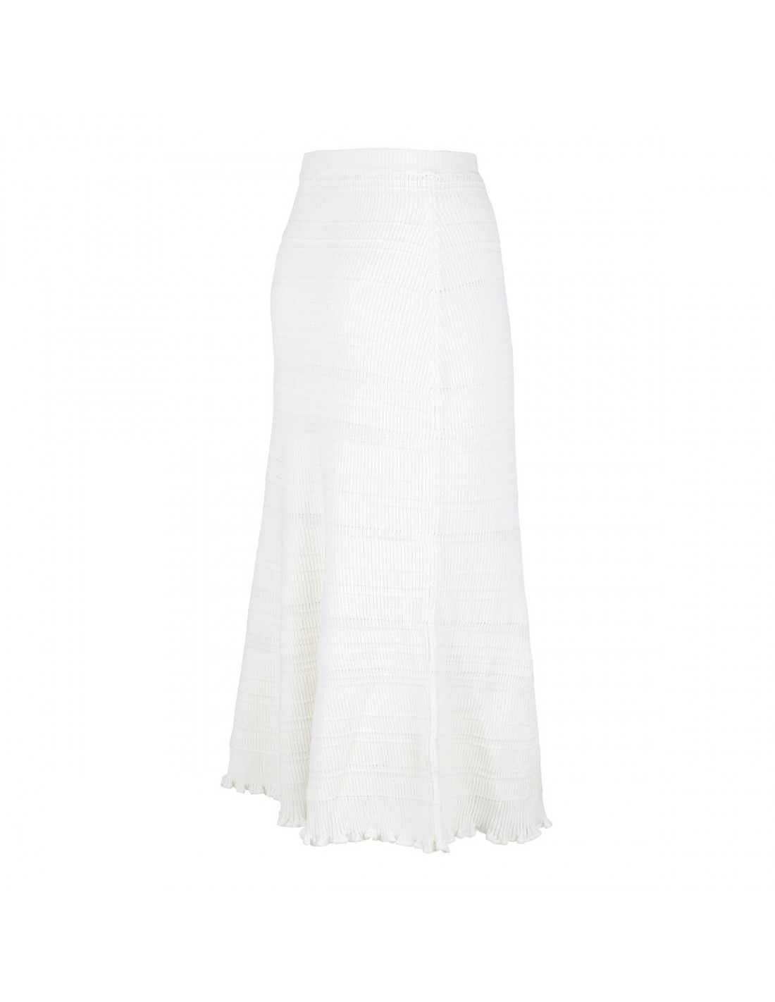 Knit cotton midi skirt