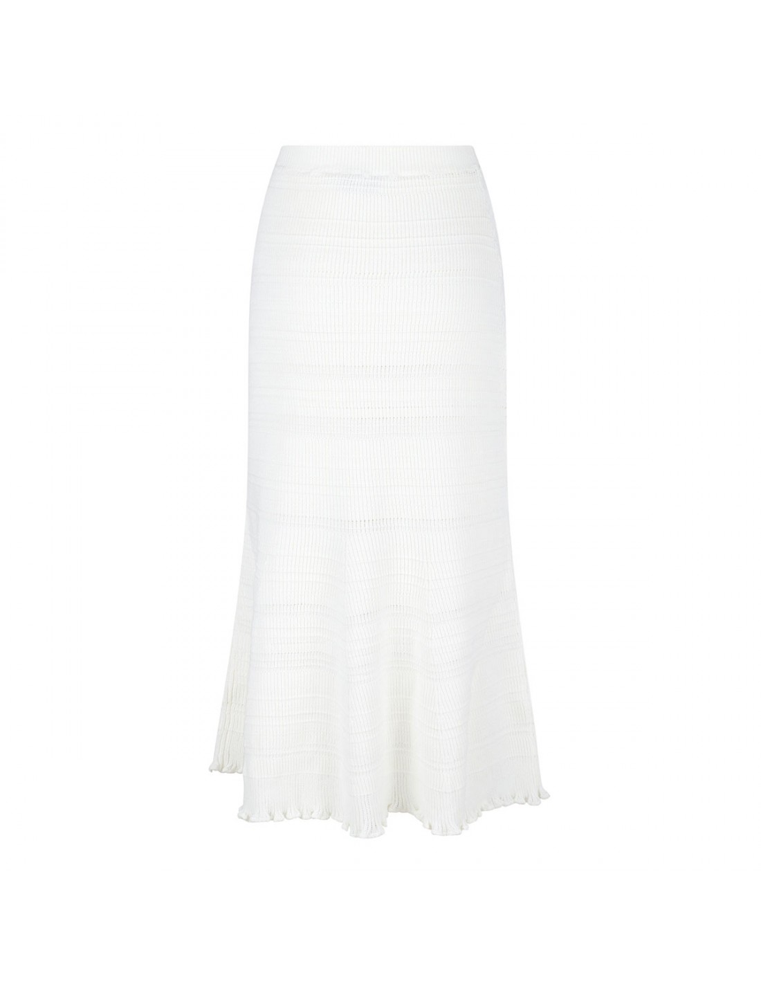 Knit cotton midi skirt