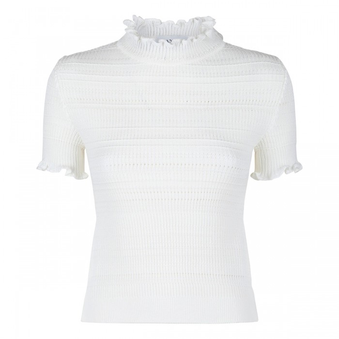 Ecru knit cotton top