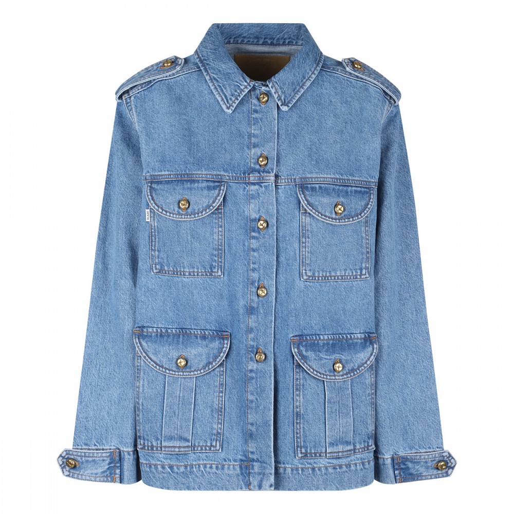 Nariida Maya denim sahariana jacket