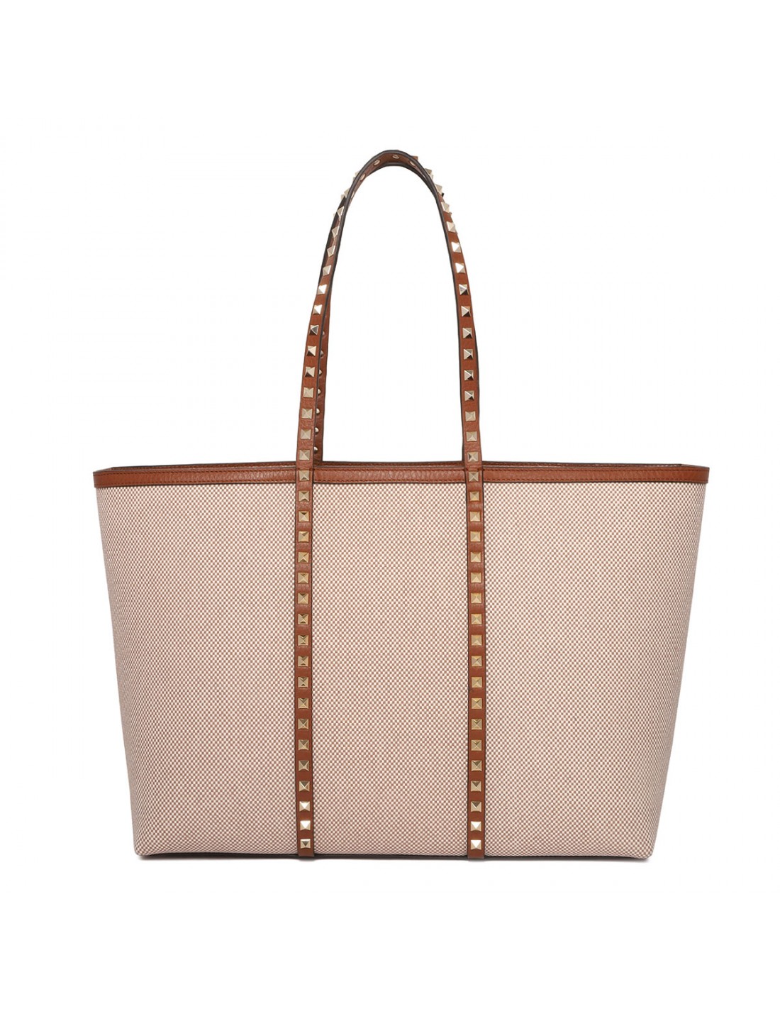 Rockstud canvas shopping bag