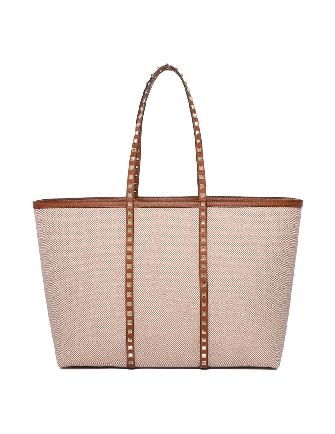 Rockstud canvas shopping bag