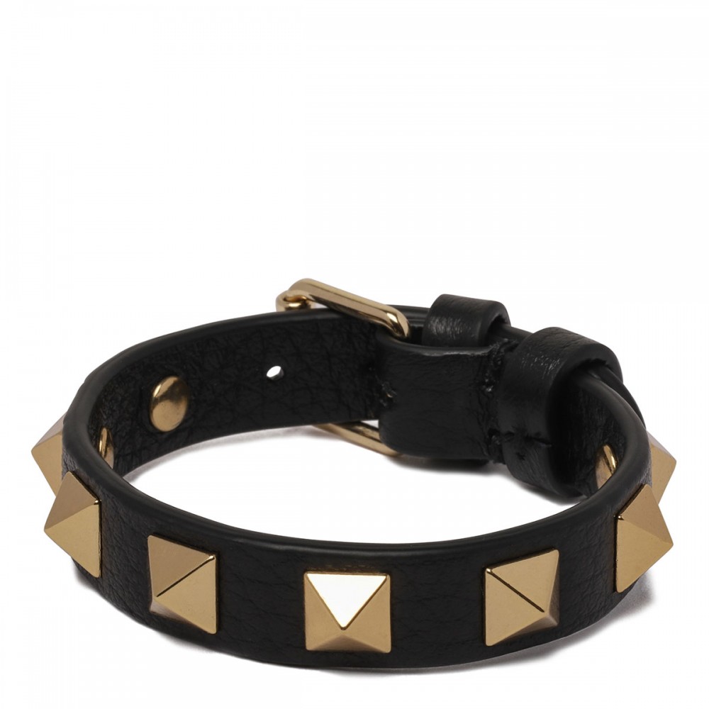 Rockstud leather bracelet