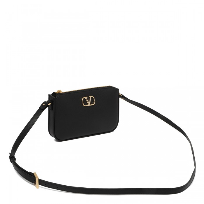 Black leather mini bag