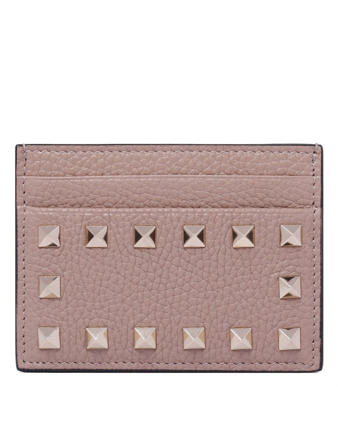 Rockstud poudre pink cardholder