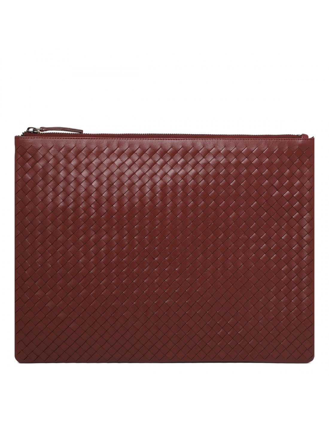 A4 bordeaux leather pochette