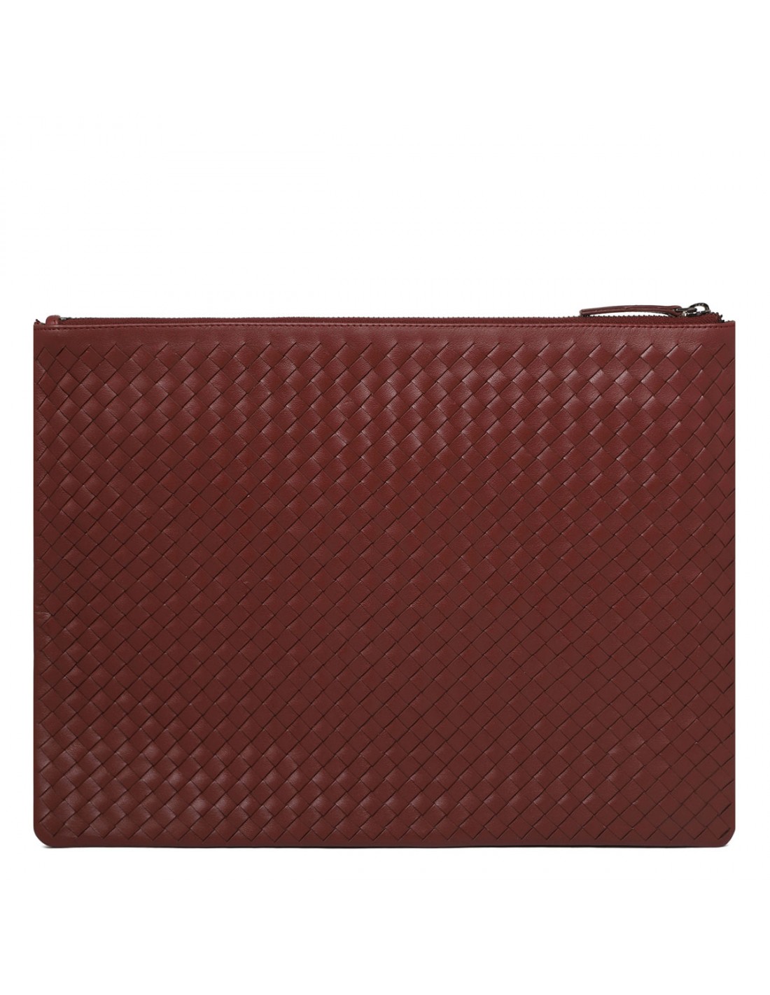 A4 bordeaux leather pochette