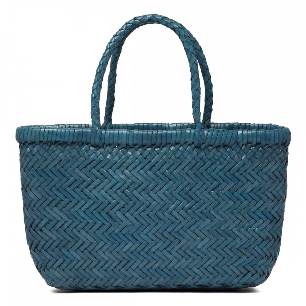 Mini flat Gora ocean blue tote