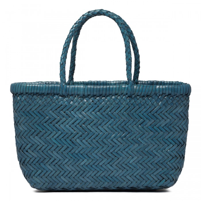 Mini flat Gora ocean blue tote