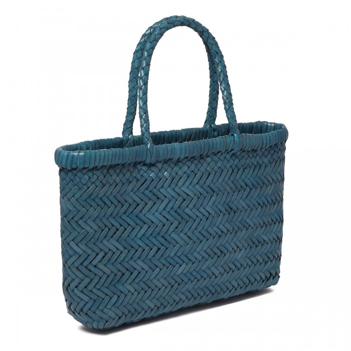 Mini flat Gora ocean blue tote