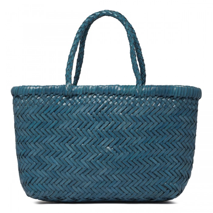 Mini flat Gora ocean blue tote