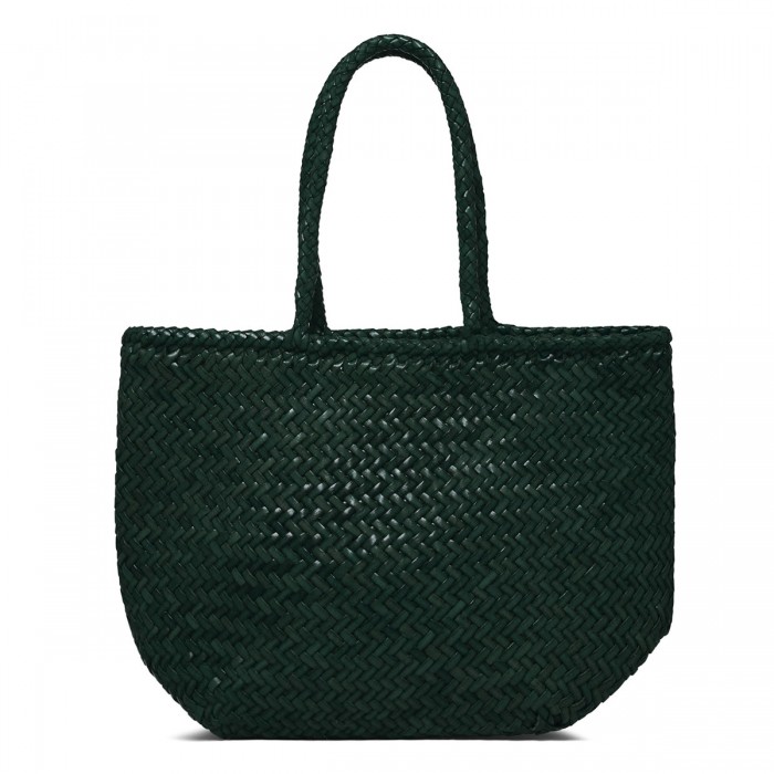 Grace Basket small forest green tote