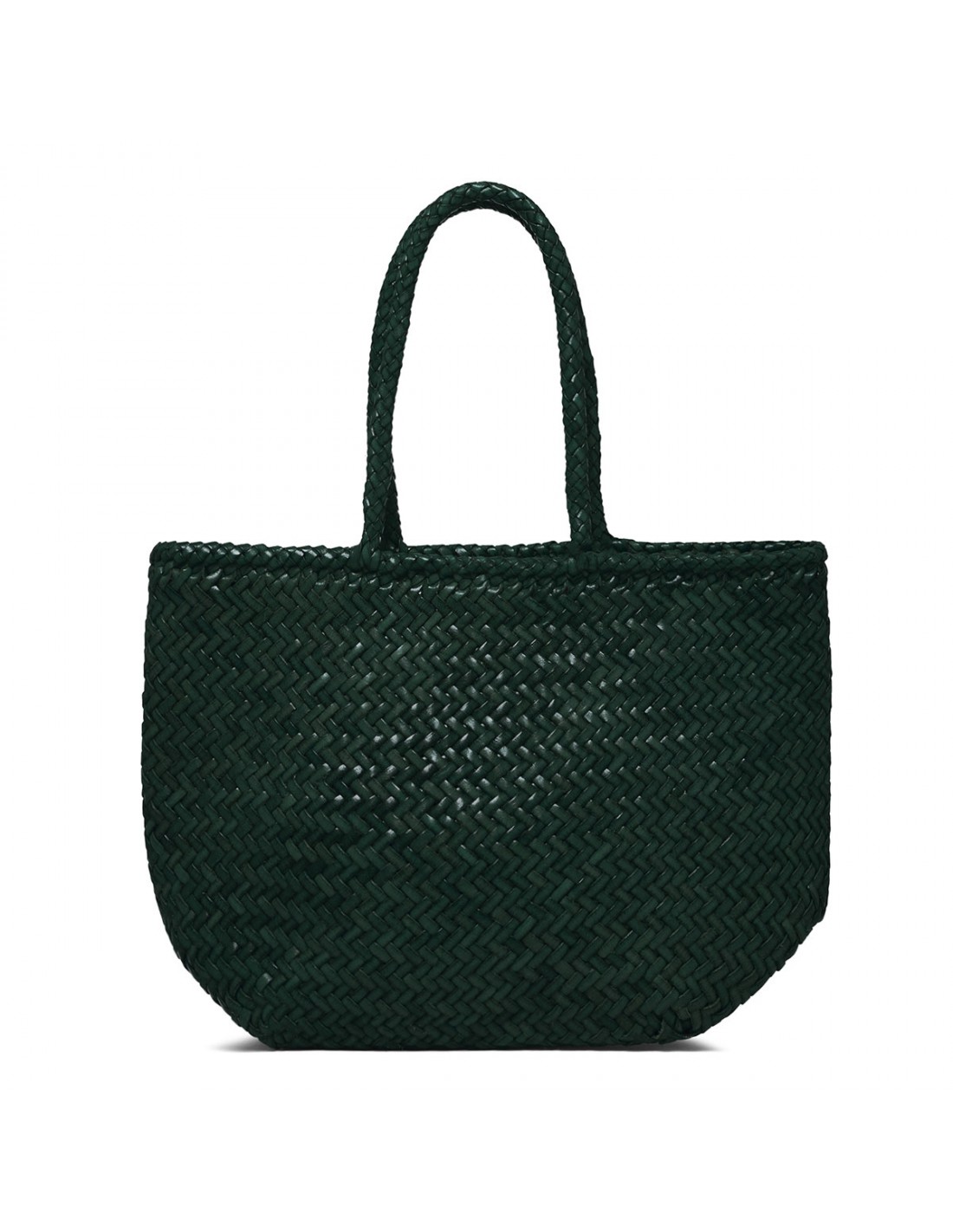 Grace Basket small forest green tote