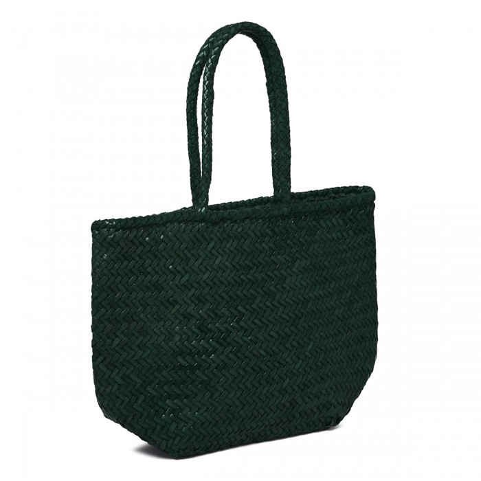 Grace Basket small forest green tote