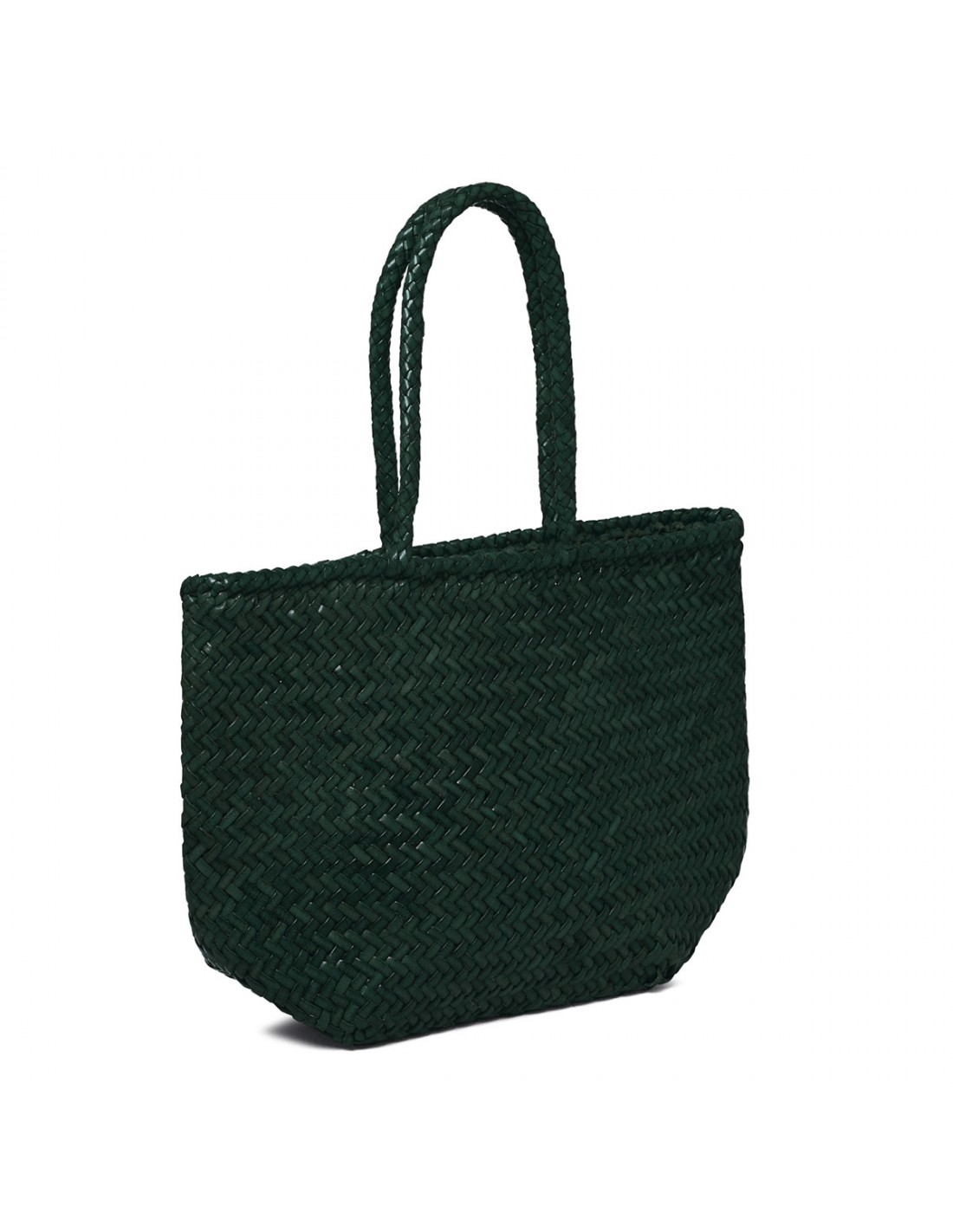 Grace Basket small forest green tote