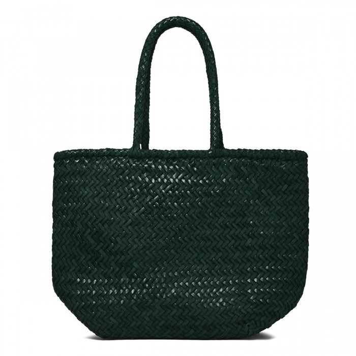 Grace Basket small forest green tote