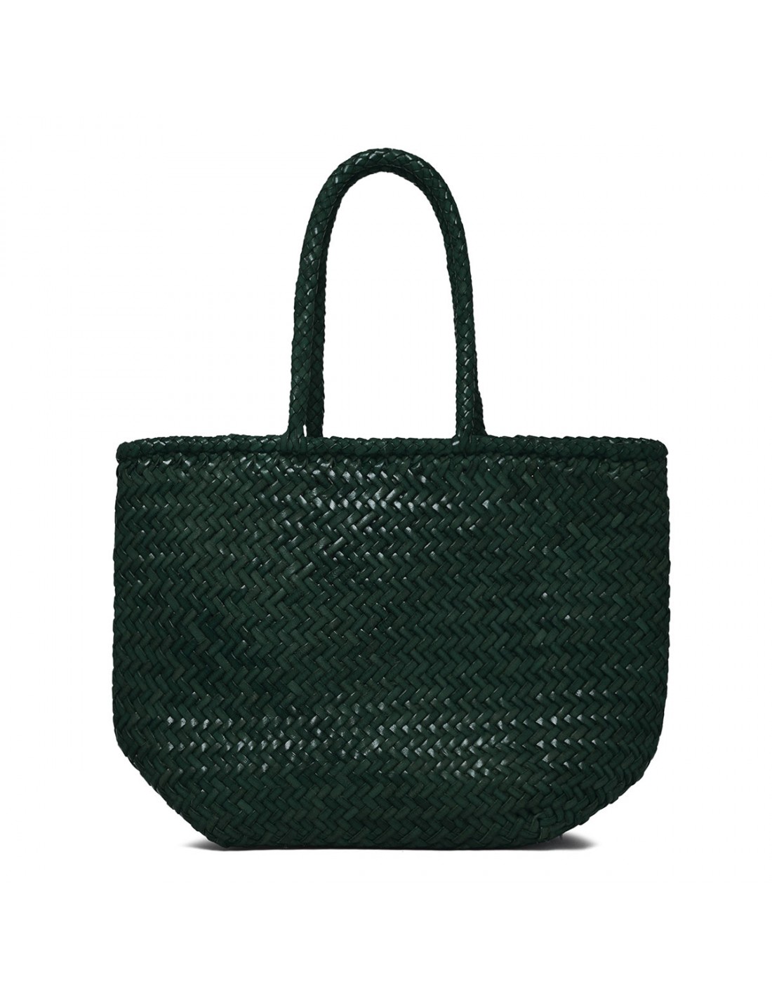 Grace Basket small forest green tote