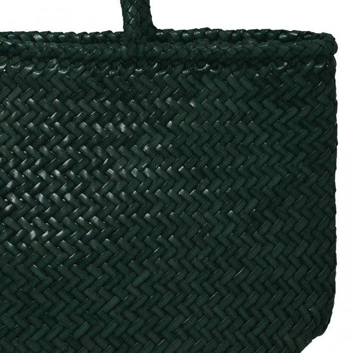 Grace Basket small forest green tote