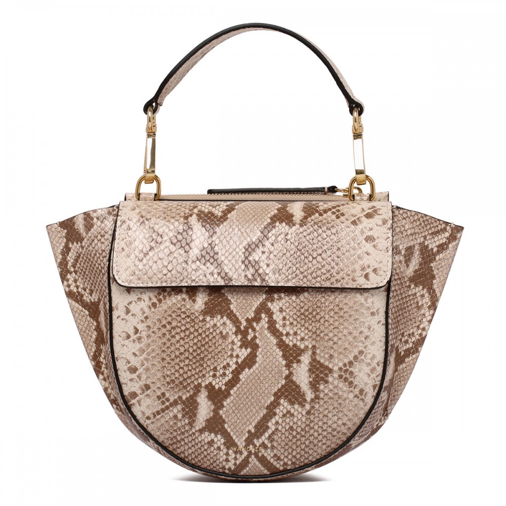 Hortensia mini python motif bag