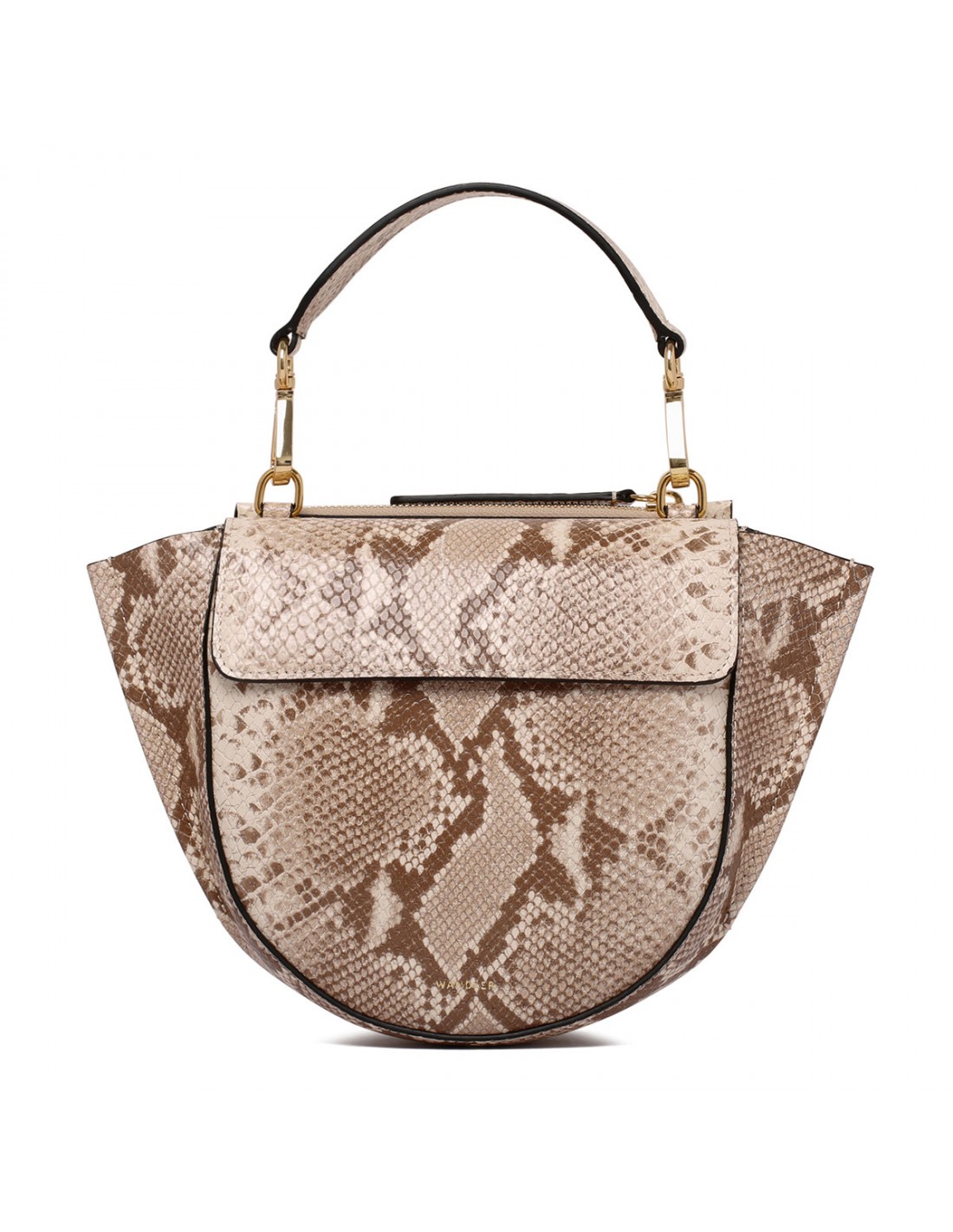 Hortensia mini python motif bag