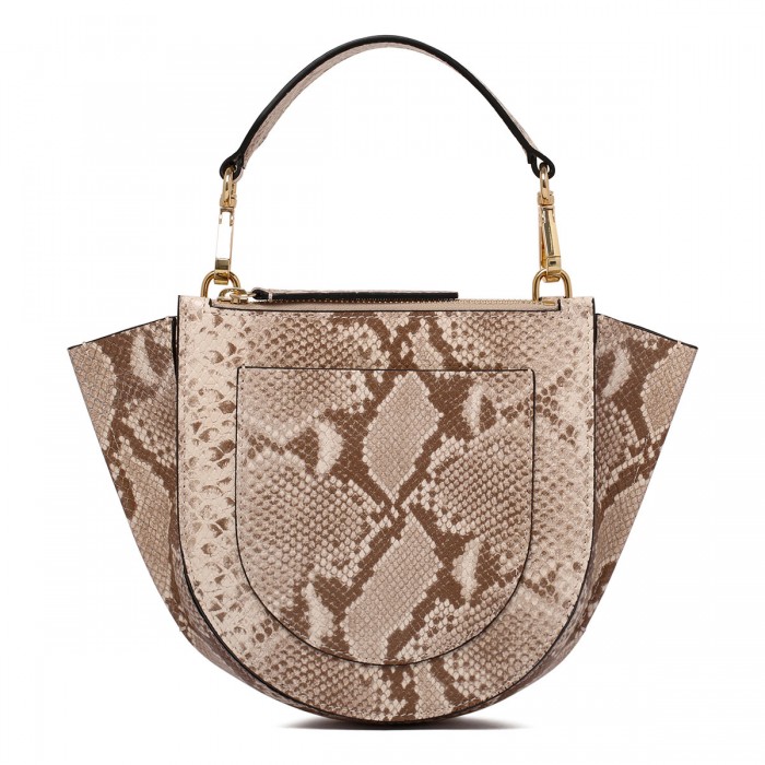 Hortensia mini python motif bag