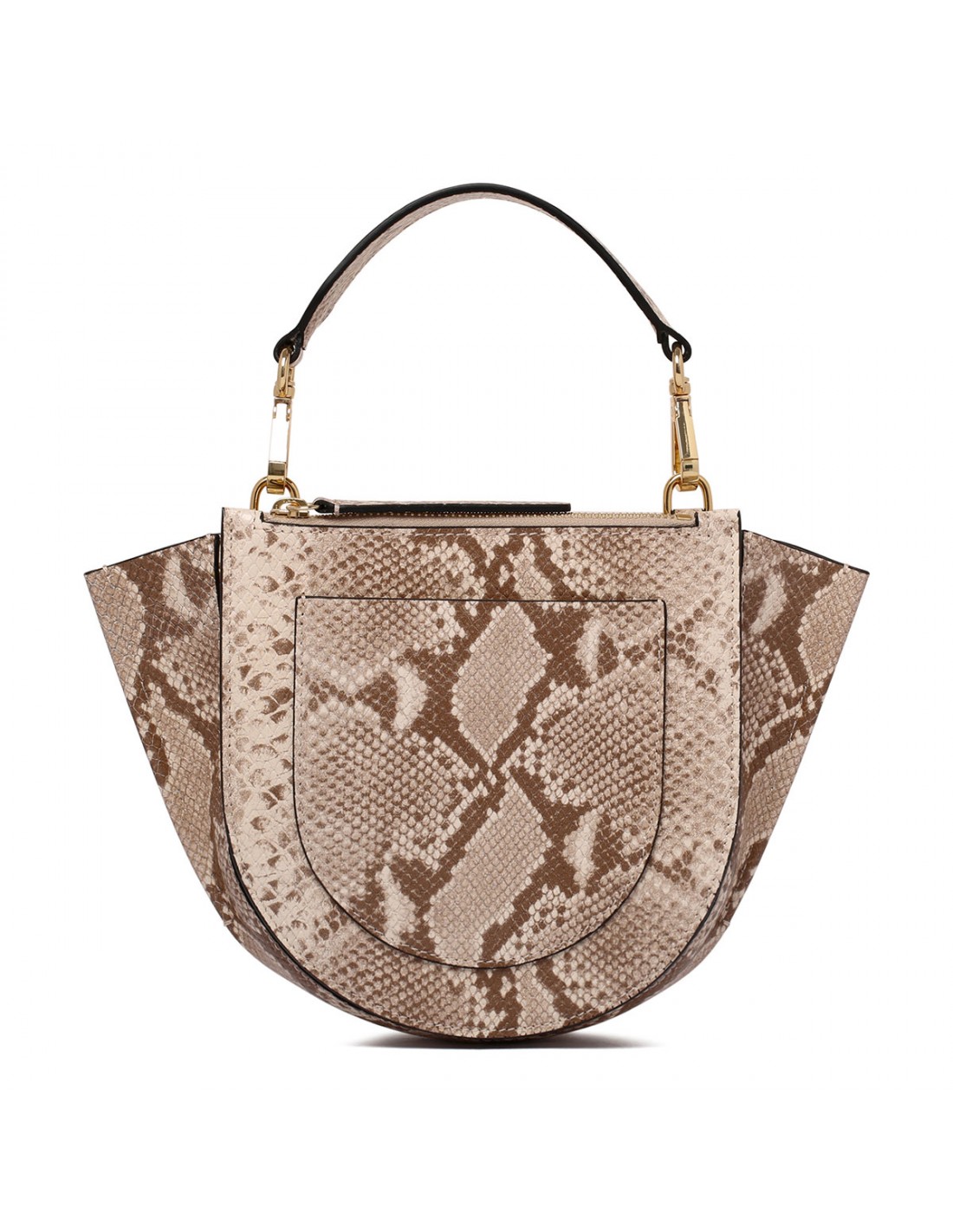 Hortensia mini python motif bag