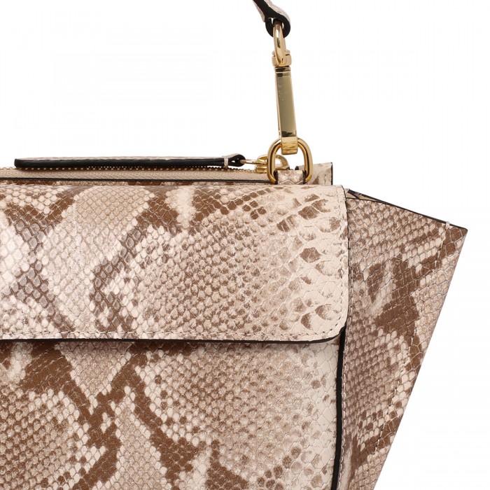 Hortensia mini python motif bag