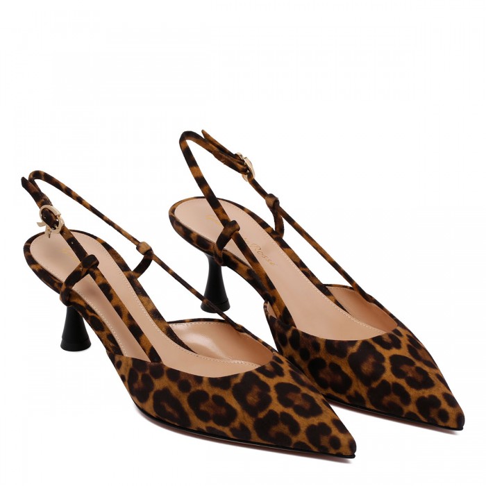 Ascent 55 leopard slingback pumps