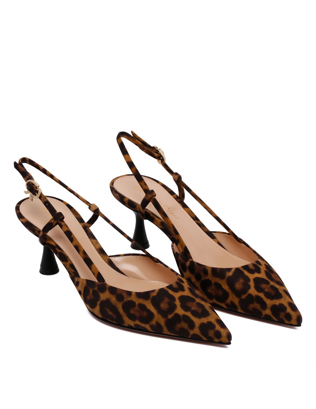 Ascent 55 leopard slingback pumps