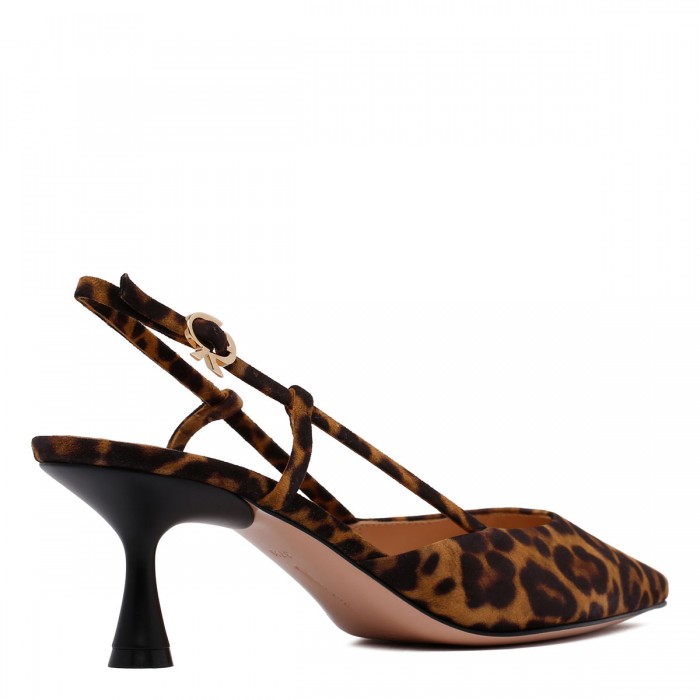 Ascent 55 leopard slingback pumps