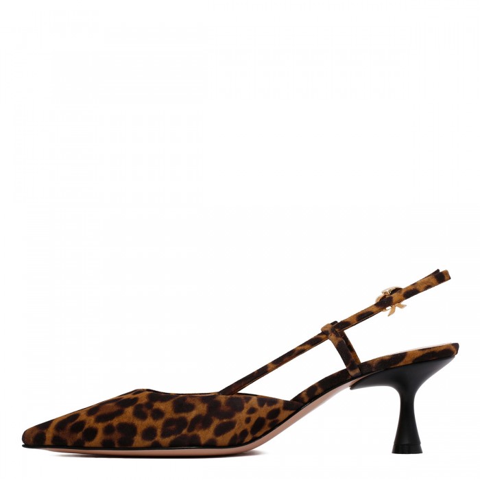 Ascent 55 leopard slingback pumps