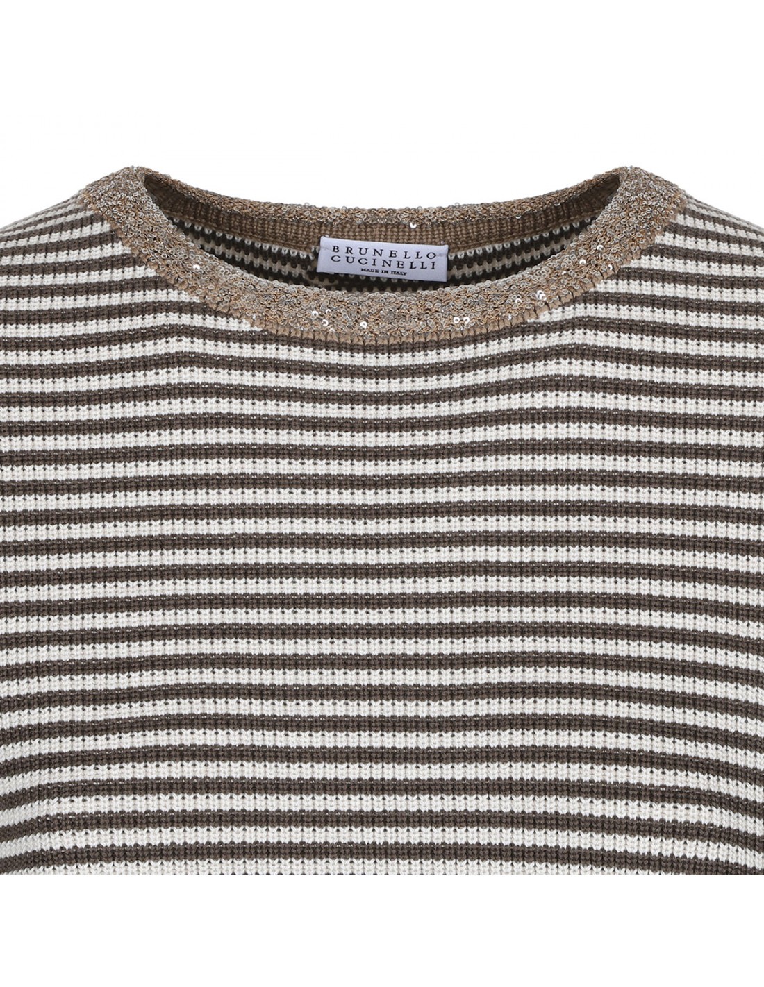 Striped cotton knit T-shirt