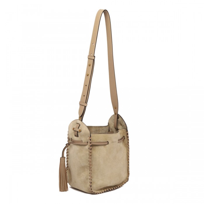 Silao suede bucket bag