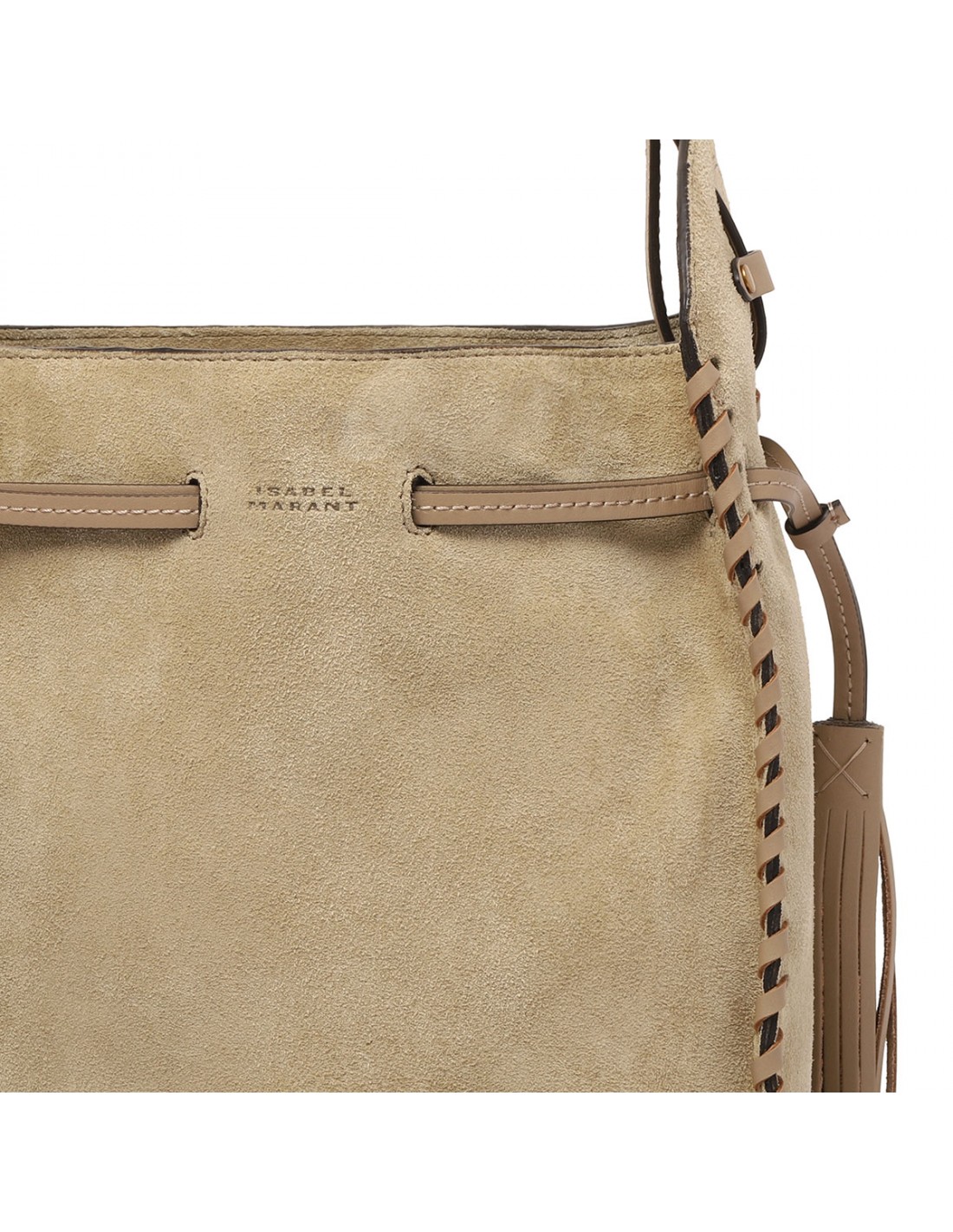 Silao suede bucket bag