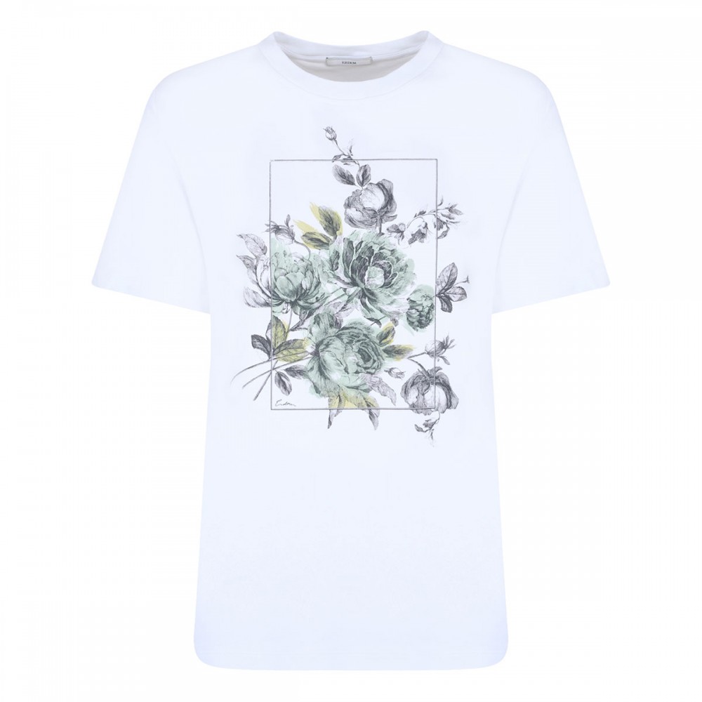 Floral motif T-shirt