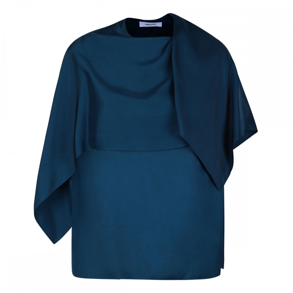 Viscose top with cape detail