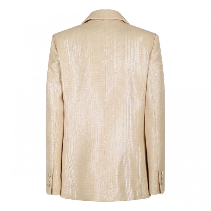 Sequined rafia-hue blazer