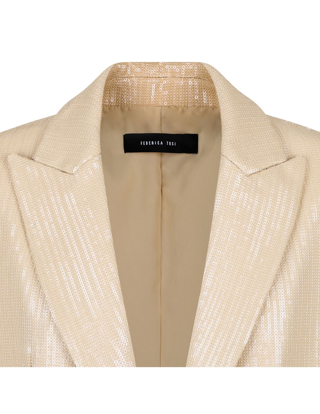 Sequined rafia-hue blazer