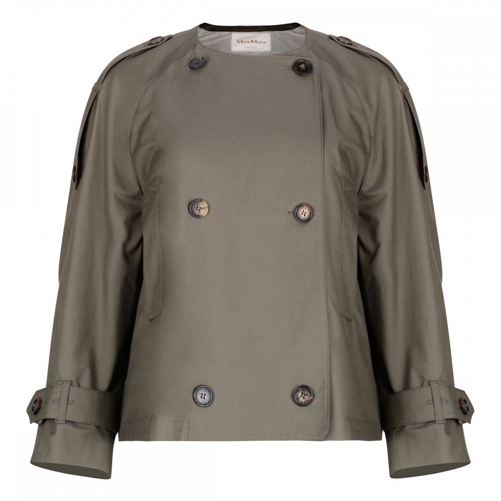 Jim water-repellent short trench coat