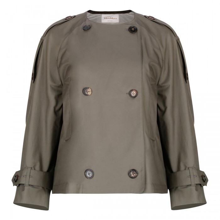 Jim water-repellent short trench coat