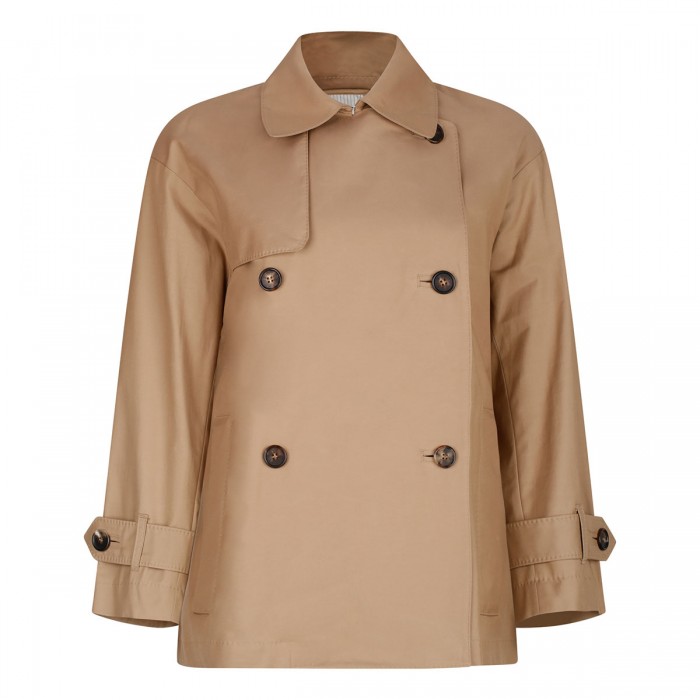 Zeno water-repellent short trench coat