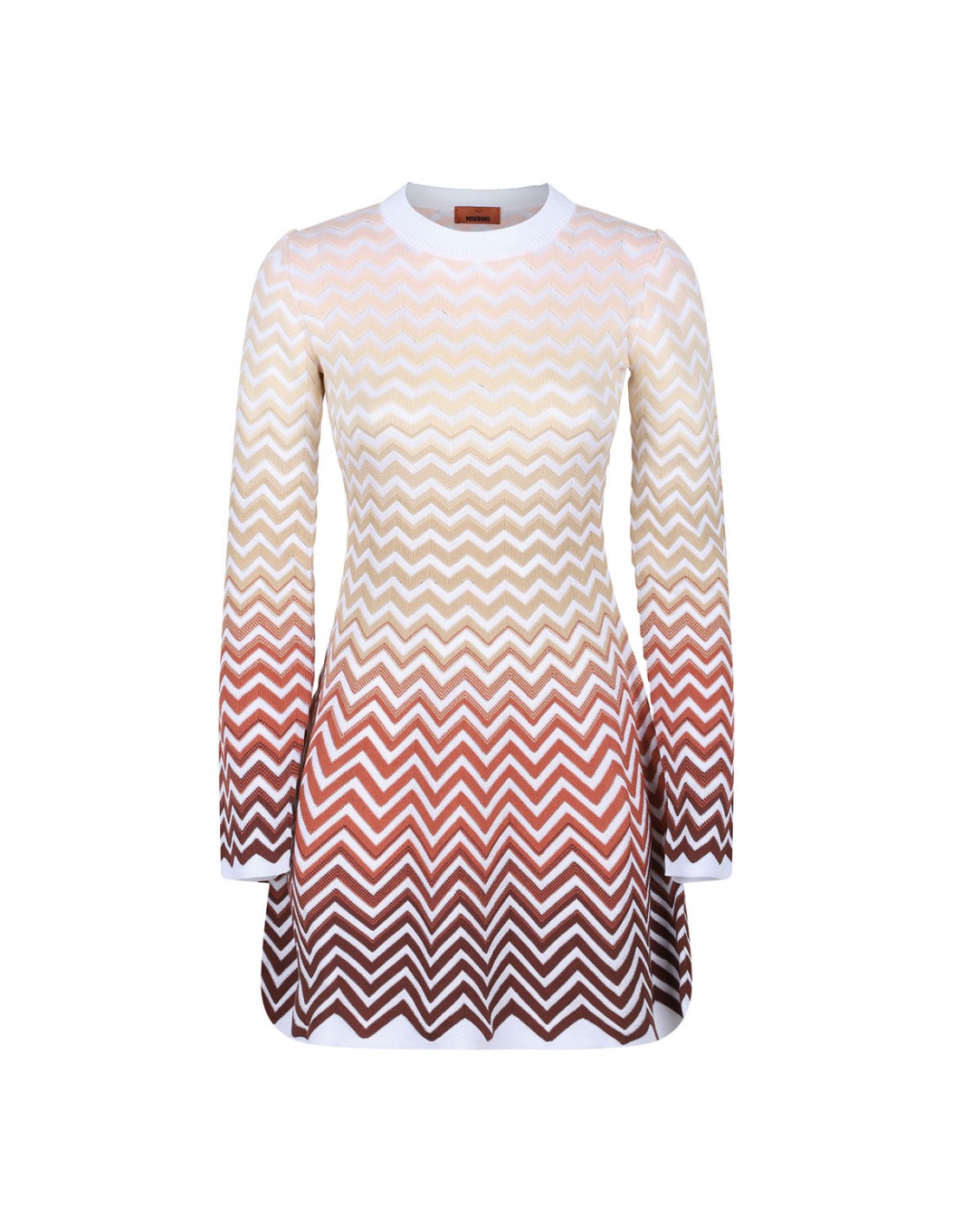 Dégradé chevron motif mini dress